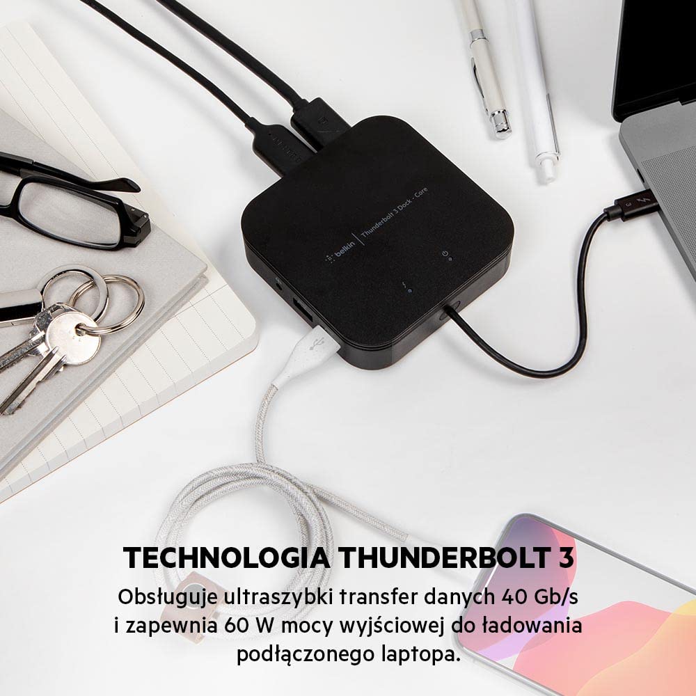 Stacja dokująca Belkin Thunderbolt 3 Dock Core z kablem