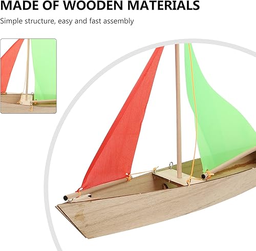 Miniatura 2 de Beavorty Decoración para el hogar Juguetes educativos para niños, rompecabezas 3D, velero, náutico, madera, velero, kit de modelo de artesanía, kit