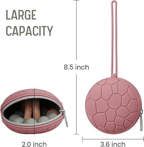 Miniatura 4 de Funda de silicona para chupete, sin BPA, para bebés recién nacidos, para niños y niñas, funda portátil de silicona para chupetes (verde azulado