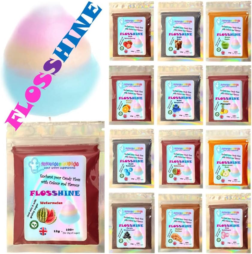 Flosshine Cotton Candy Floss Sugar Watermelon Pink for Colouring and flavouring Sugar from EverydayisFriday
