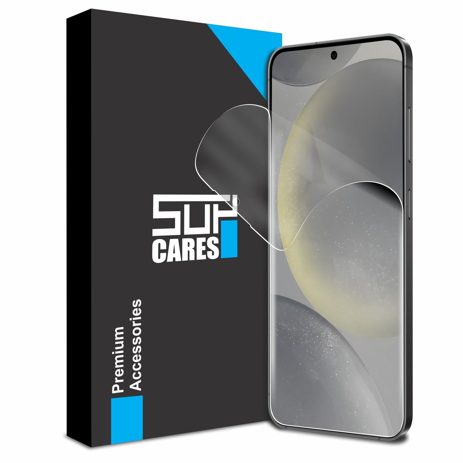 SupCares TPU Anti Glare Matte Unbreakable Membrane Screen Protector for Samsung Galaxy S25 and Galaxy S24 (6.2 Inch) With Easy Self Installation Kit | Fingerprint Working | Edge to Edge Coverage-image-28