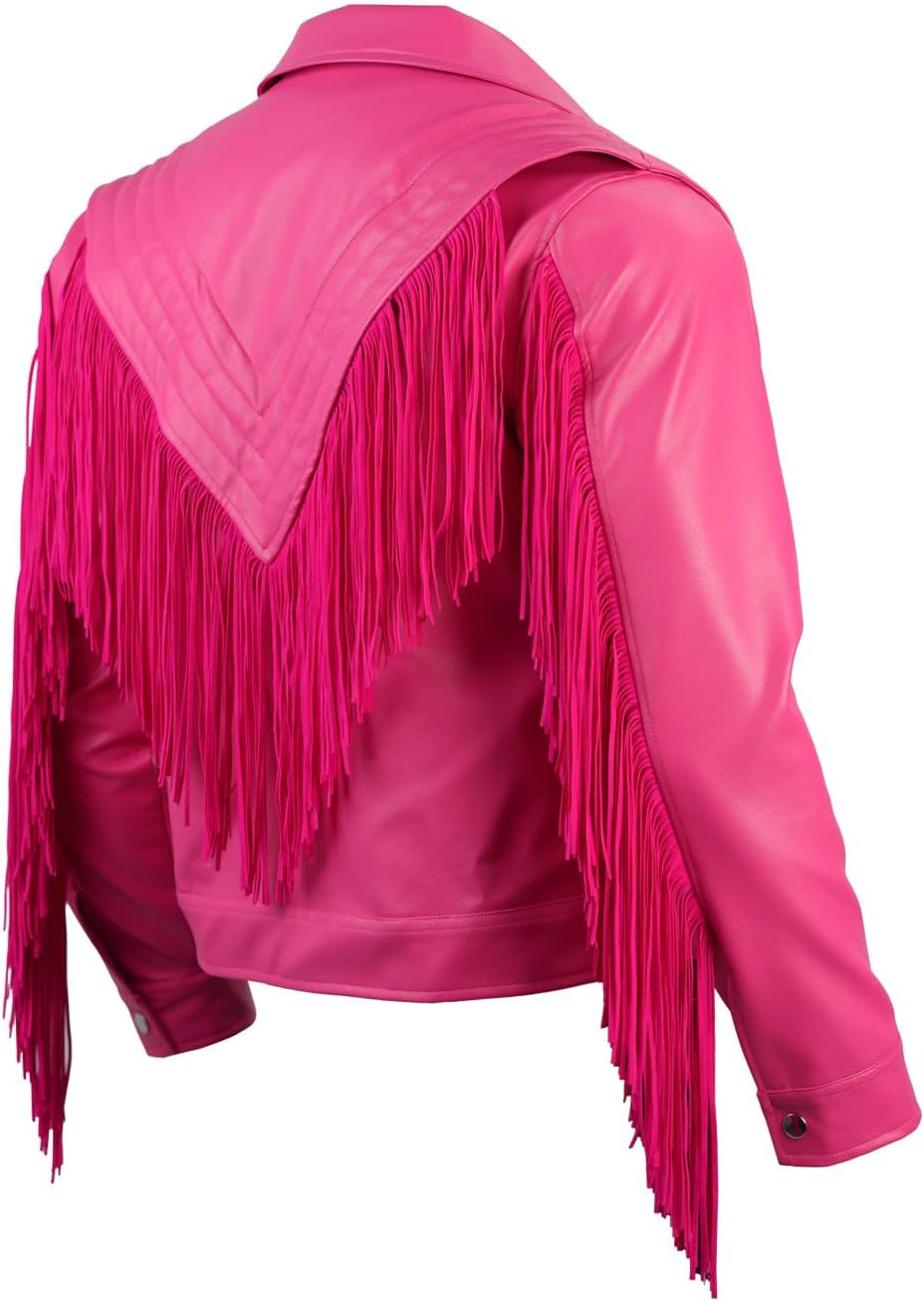 Naywig Faux Leather Western Cowboy Jacket With Fringes Garret Garrison Cosplay Costume For Mens And Boys - Image 4