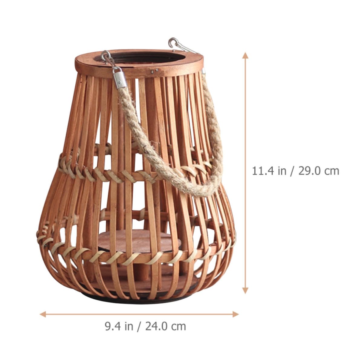YARNOW Farol Colgante Retro de Bambú Asa, Linterna Hueca para Decoración y Uso Diario en Hogar y Fiestas, Diseño Creativo y Elegante