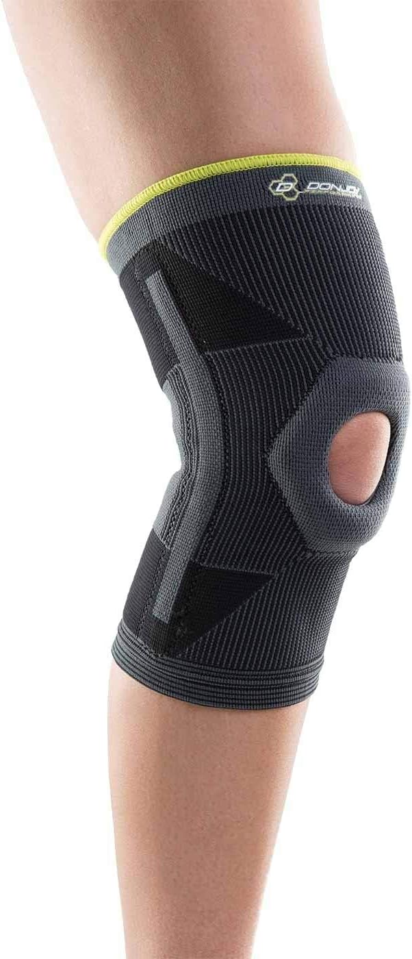 DonJoy Performance Deluxe Knit Knee Sleeve with Stays and Buttress - Mid-Level Support Knee Brace for PFPS, Sprains, Instabilities - Medium