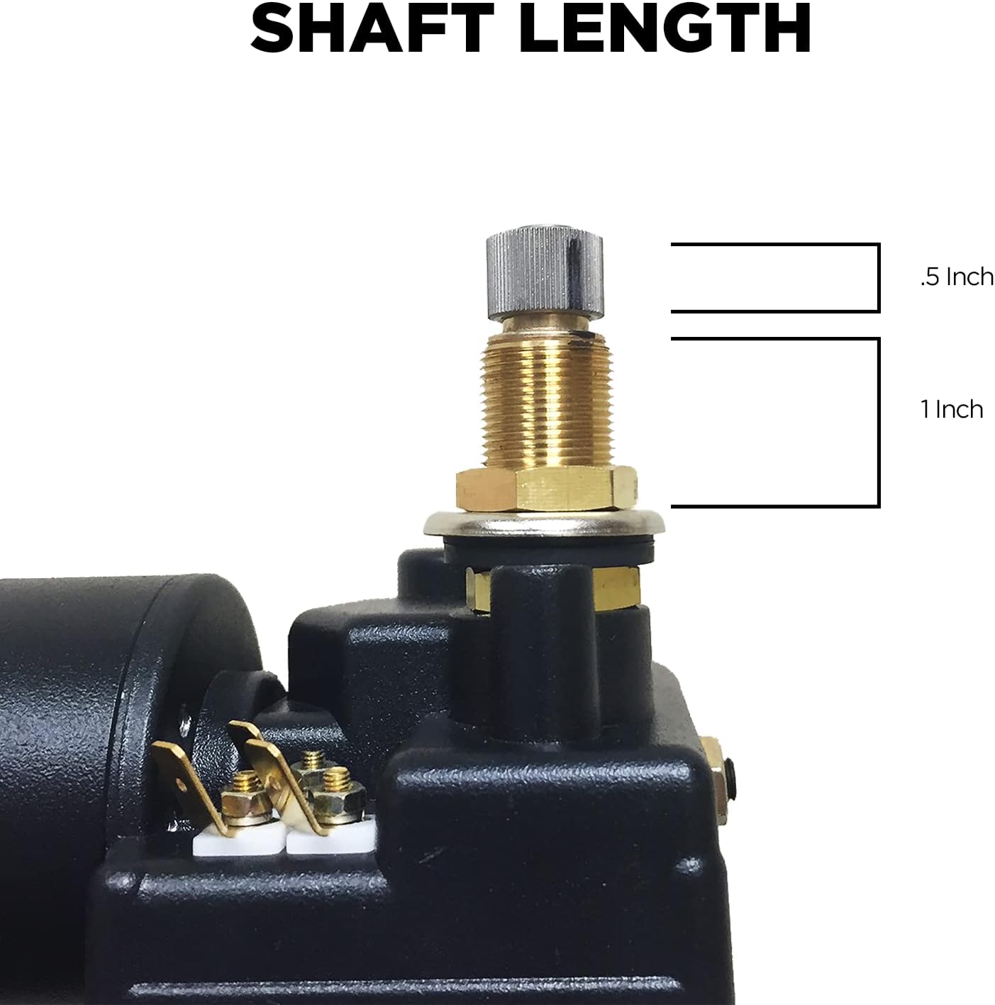 Wexco 4R Wiper Motor - 4R1.12.R110D - 1.5" Shaft, 12 Volts, 3 spade wiring terminals