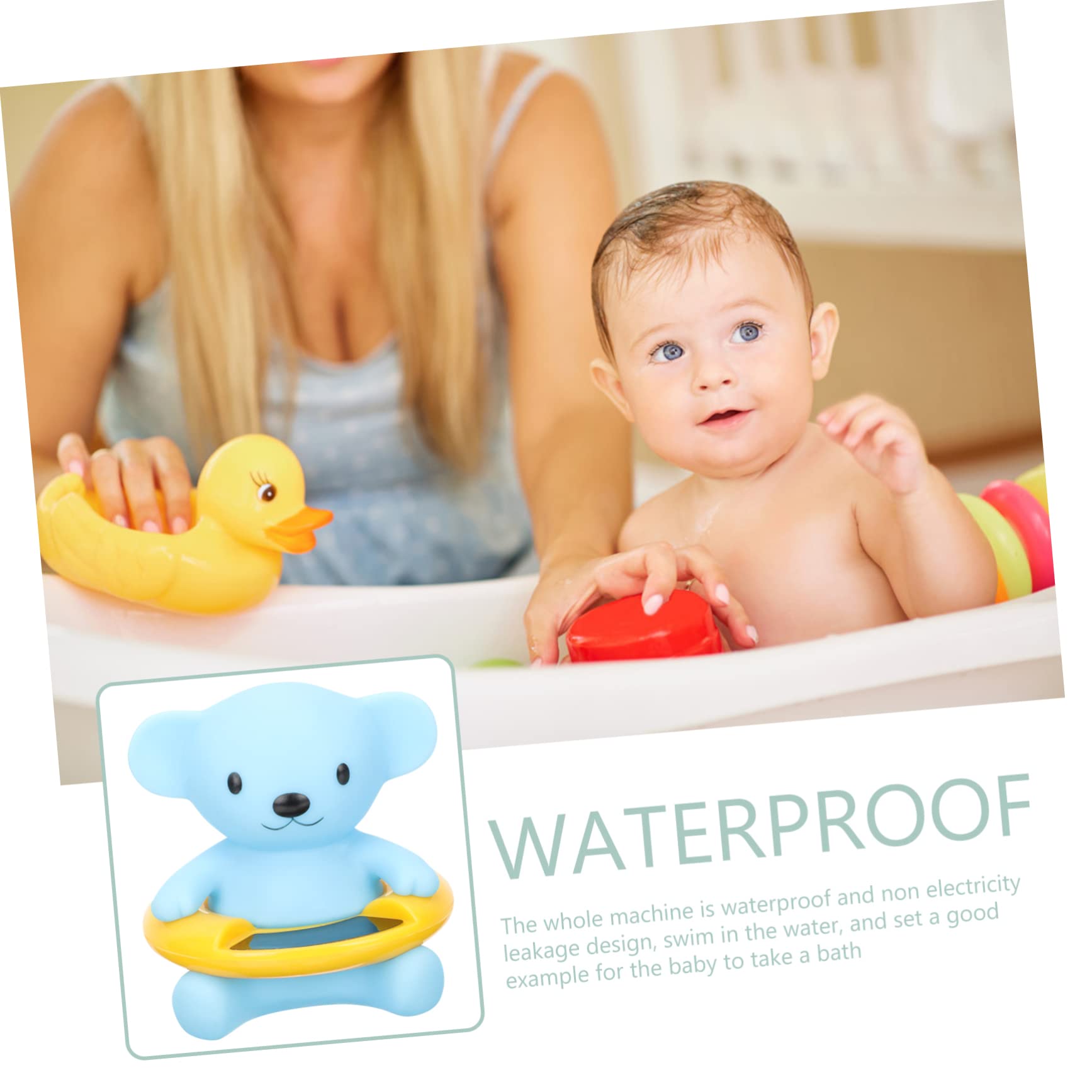 Sosoport 3 Pz Termometro Per Acqua Bagno Giocattolo Per Il Bagnetto Galleggiante Stanza Digitale Per Neonati Acqua Di Sicurezza Per Bambini Gel Di Silice Cartone Animato Bambino Vasca