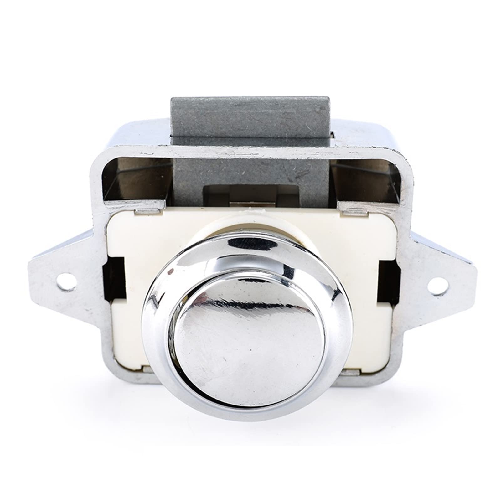 Serrure à poussoir 20mm pour camping-car et meuble yacht | Lot de 10 boutons marron