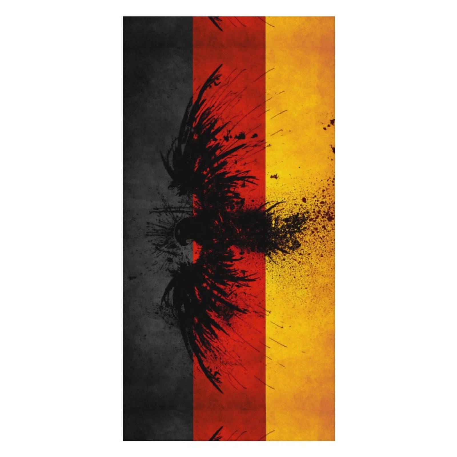 LWORZIIB Beach Towel, Germany Flag Eagle Bath Towel, Pool Towel Great for Gym Swimming 80 X 160cm