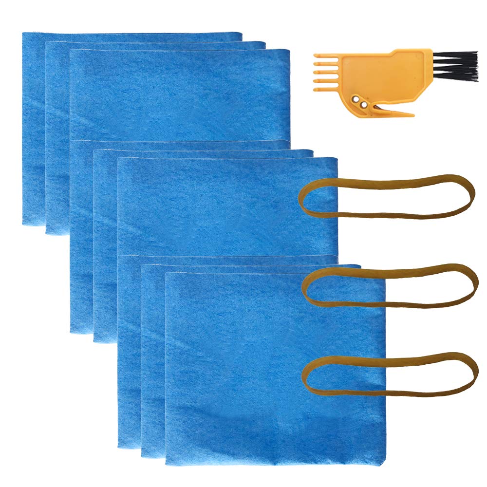 S SMILEFIL 9 Pack Blue Cloth Reusable Dry Filter Bags Compatible with Stanley 25-1217 1-5 Gallon Wet/Dry Vacuums