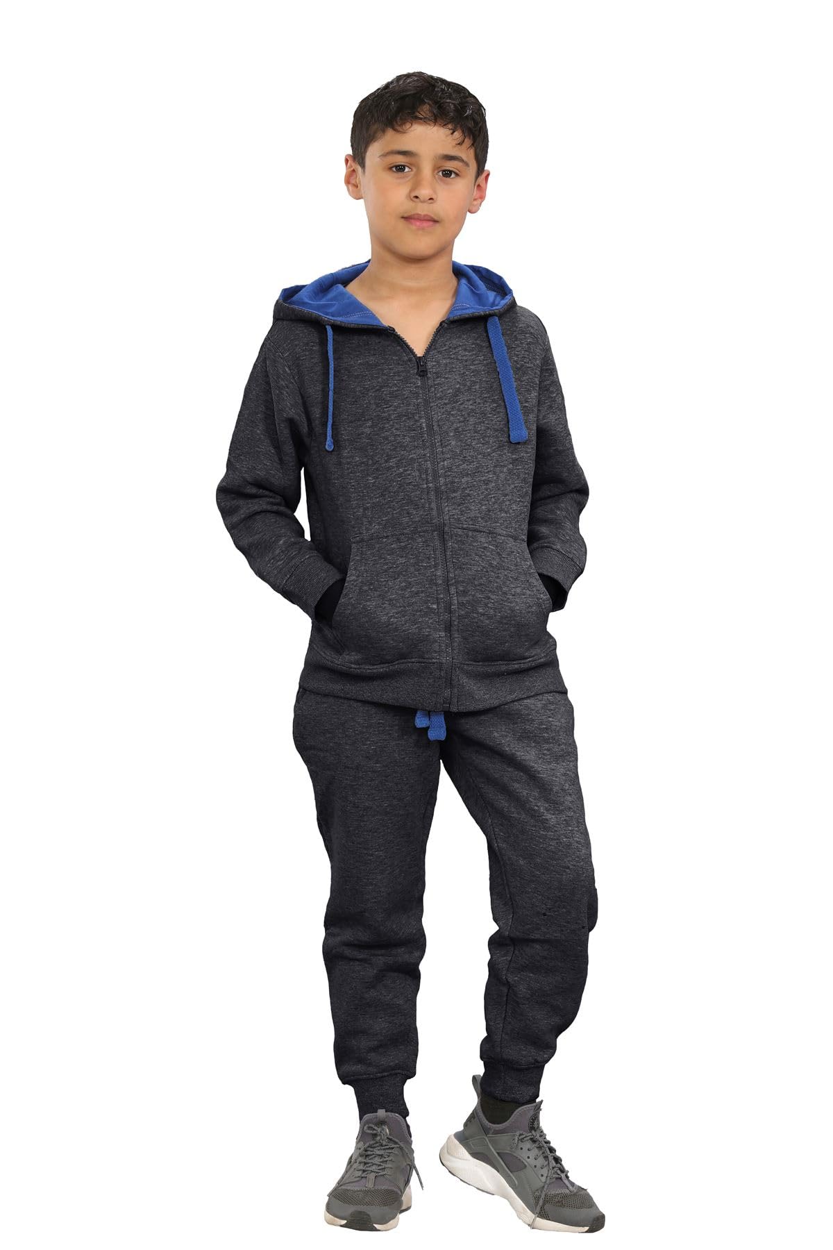 Nowy chłopięcy dzieci kontrastowy dres z kapturem dres treningowy u góry dołu dres do joggingu dres