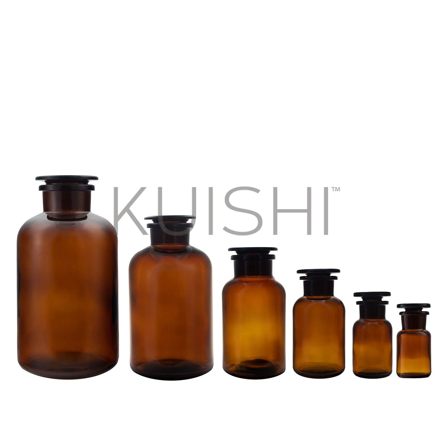 Buy Kuishi 2 Liter Amber Glass Storage Jar, With Lid, 45 Recycled