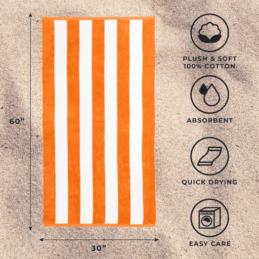 Great-Bay-Home-Large-Beach-Towels-30-x-60-100-Cotton-Cabana-Stripes-for-Beach-Bath-Pool-Gym-Lightweight-and-Quick-Dry-Orange 61adiSgud4L