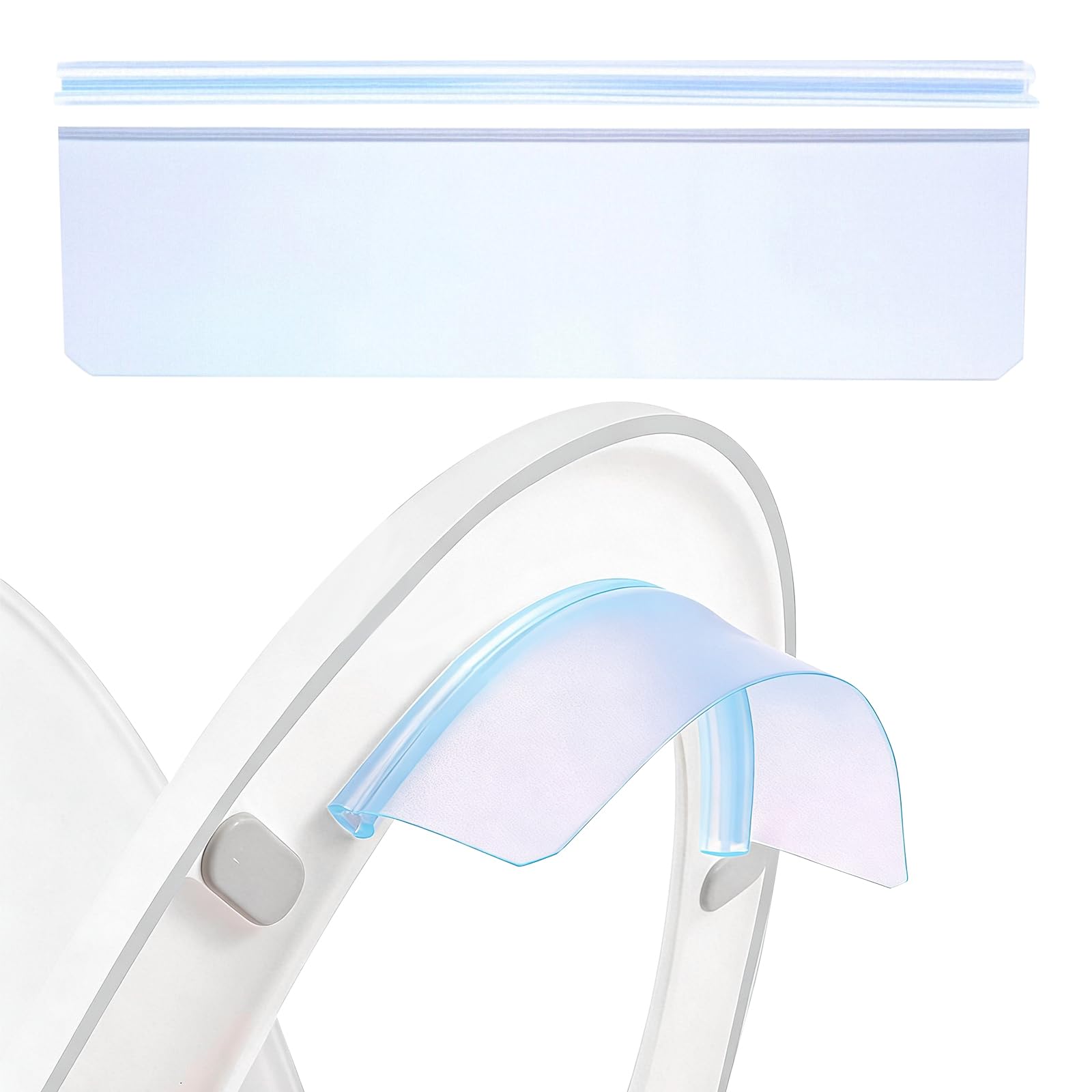 Fenteer Toilet Pee Guard - Universal Potty Training Urine Deflector, Easy Install Toilet Seat Accessories for Kids & Adults, Splash Protection for Clean Bathroom, Rubber Pee Catcher Fits Most Seats