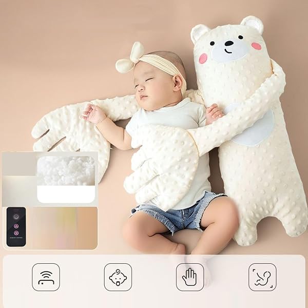 Electric Slapping Palm Plush Pillow with Patting Sleeping Function, Stuffed Animal Shape Featuring 3 Adjustable Modes, Pearl Cotton Vibrating Mattress Pad Pillow for Relaxation - 3