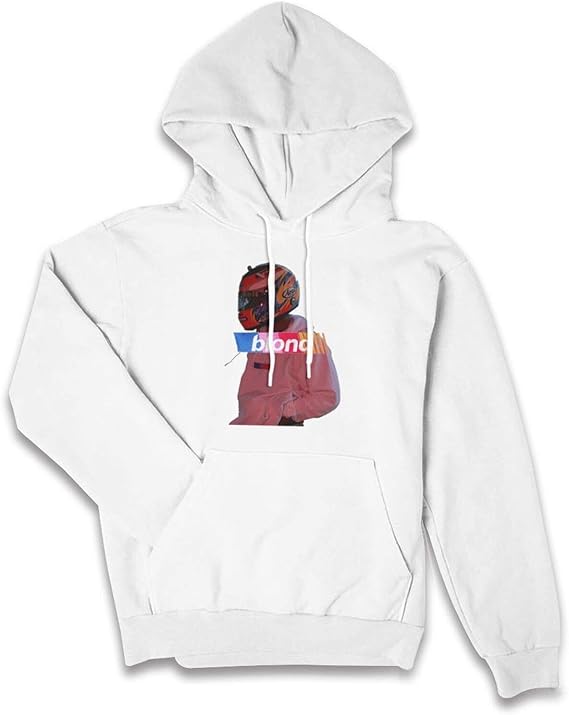 Blond Frank Ocean Patterned Women'S Hooded Hoody With Pockets White at Amazon Womenâs Clothing store