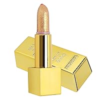 Vista 1 de Barra de labios Gold Bar de 0.12 oz, de larga duración, hidratante y suave maquillaje de labios cosméticos