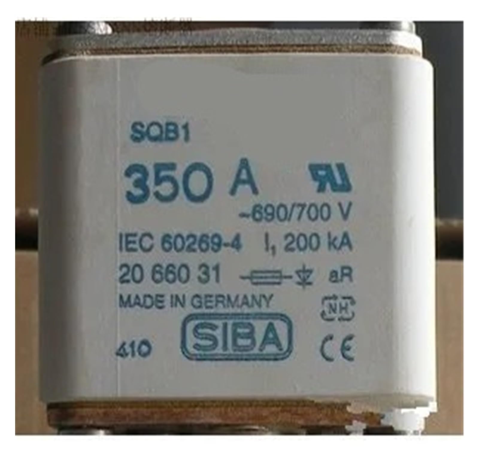 Fusible éolienne SQB1 350A à action rapide contre la surintensité de réseau