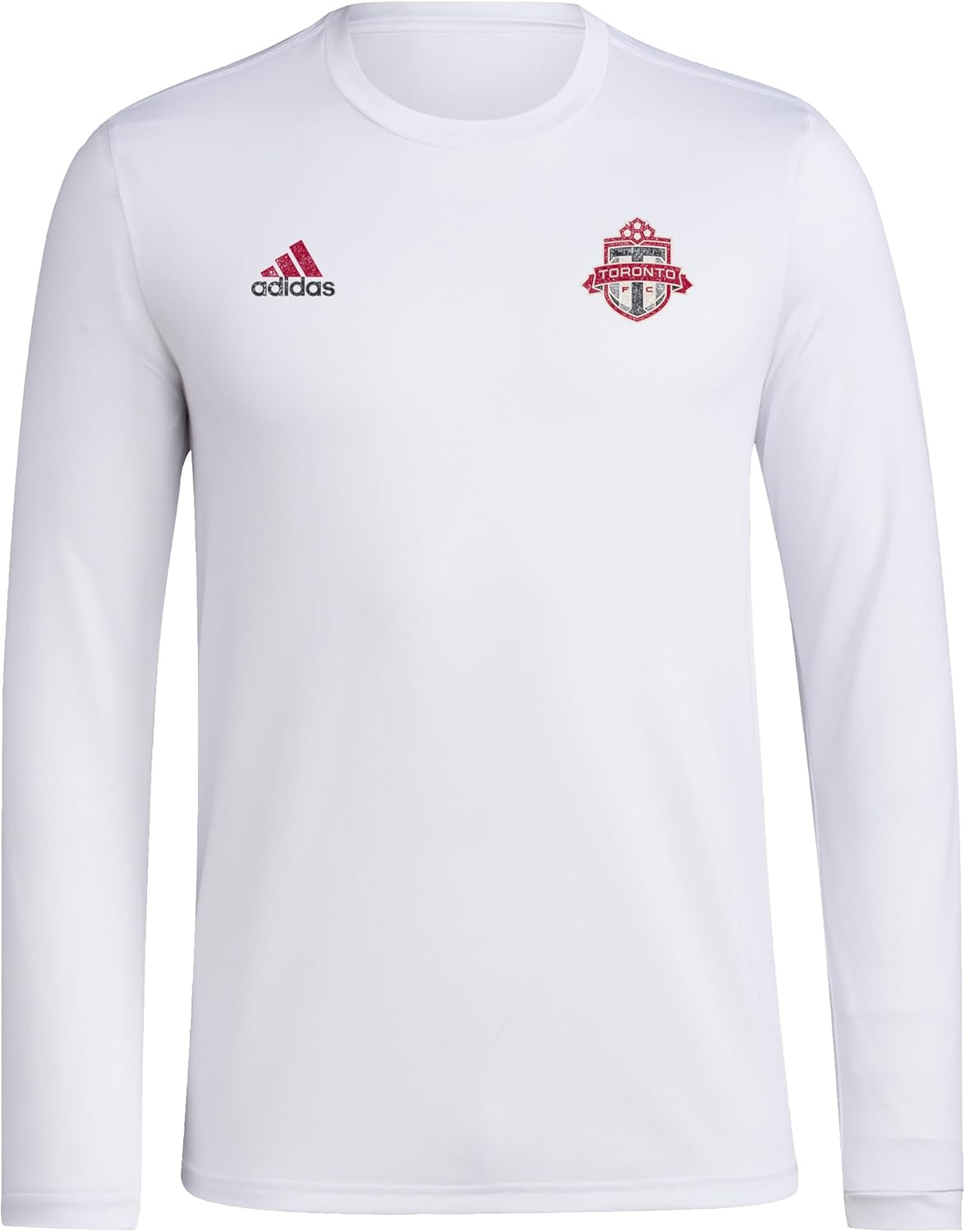 adidas Men's Toronto FC Local Stoic Long Sleeve Pre-Game T-Shirt, White, XX-Large