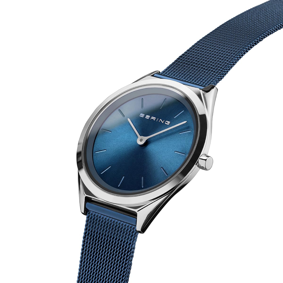 BERING Unisex Analog Quartz Ultra Slim Collection Watch with Stainless Steel Strap and Sapphire Crystal