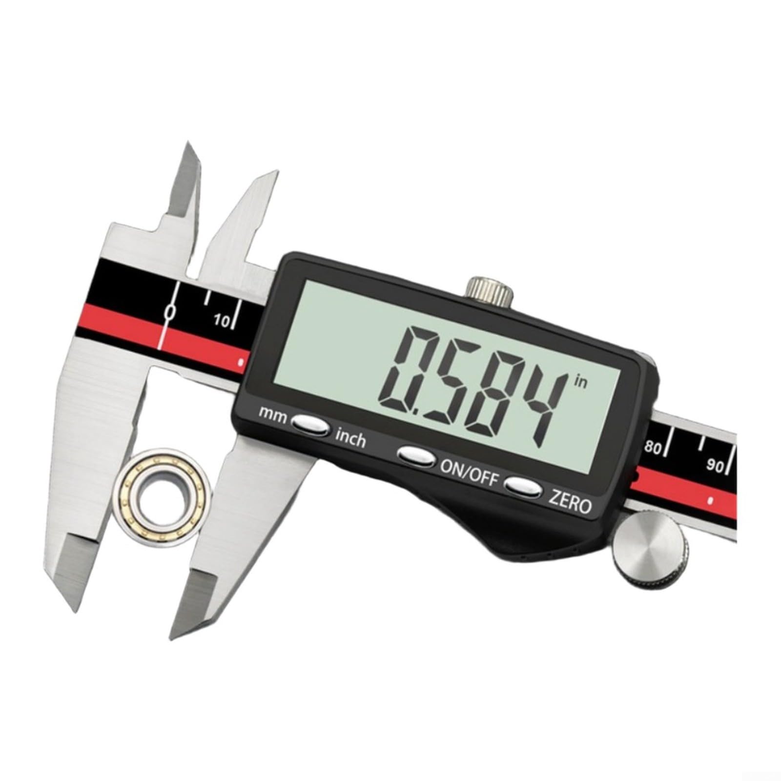 Calibro digitale ad alta precisione, strumento di misurazione in acciaio inossidabile da 150/200/300 mm, grande display LCD, ricarica USB per edilizia (200 mm)
