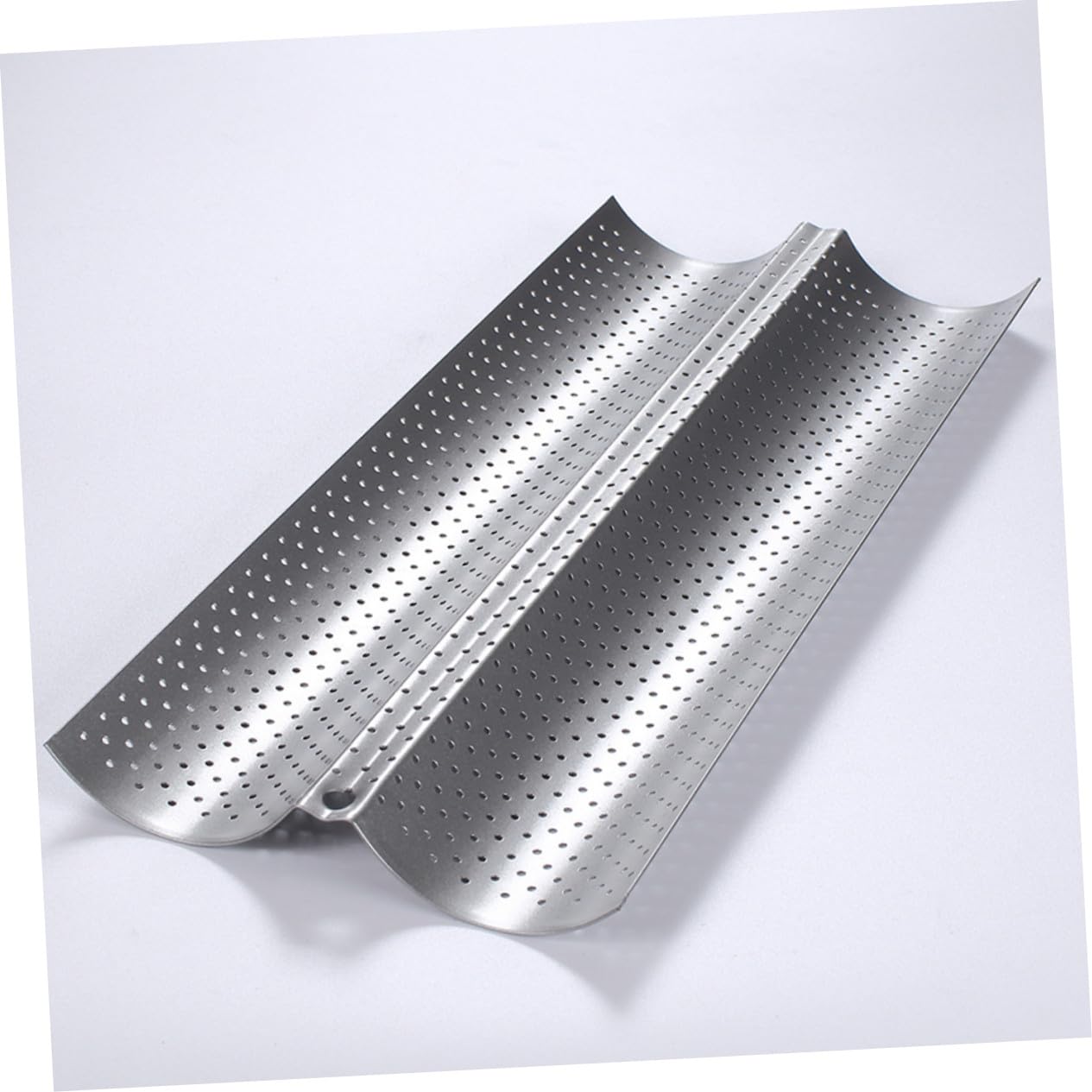 2 Stück Französisches Brotbackblech Aus Edelstahl Antihaftbeschichtet Perforiert Mittlere Und Kleine Wellenform Baguette Backform Für Küche Und Hobbybäcker