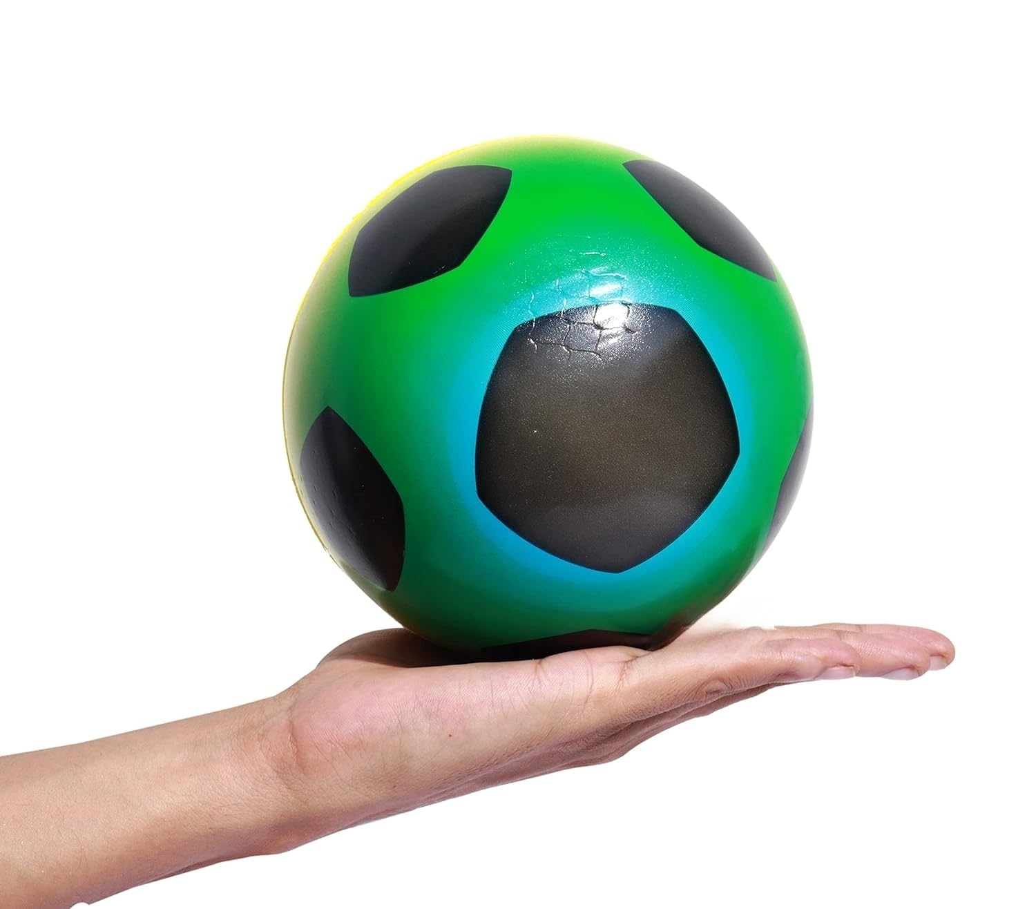 Graphene Big Size Football Soccer Ball Soft Squeeze Foam Sponge Jumping Ball 15cm Educational Light Weight Non Toxic Bouncing Ball for Kids (Pack of 1) Multicolour (B0D989FF3T) Amazon Price History, Amazon Price Tracker