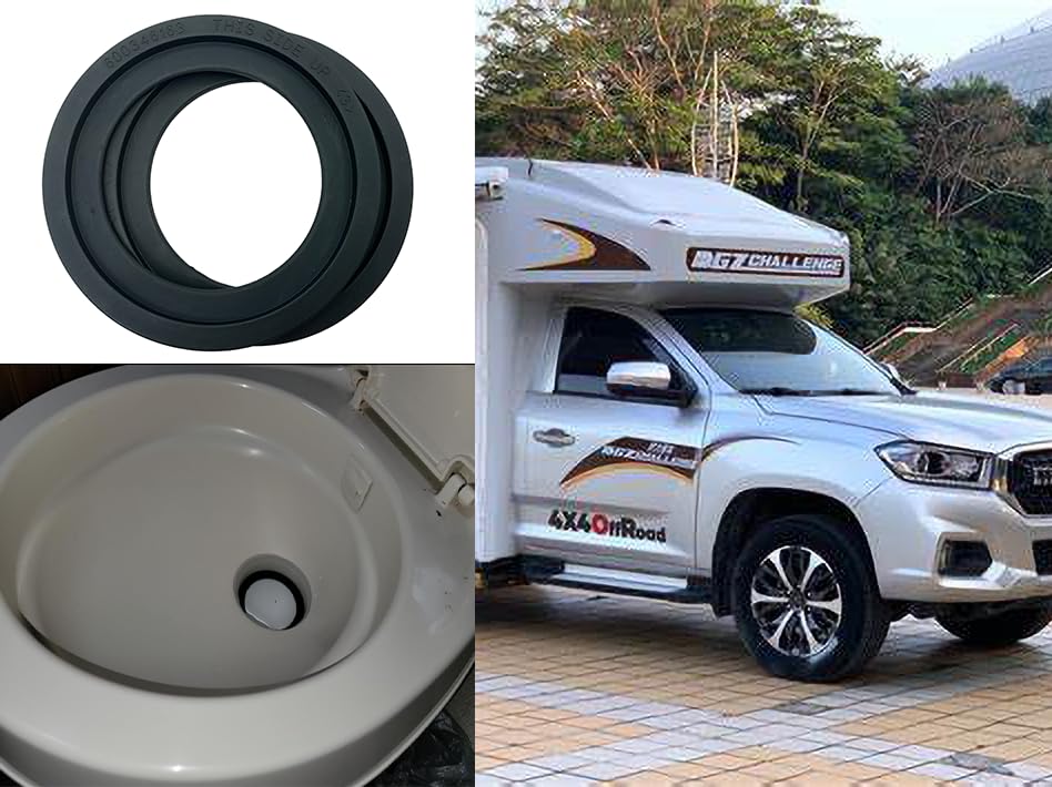 Image of 385311658 RV Toilet Seal Replacement Dometic 300 310 320 High-Grade Rubber 2Pk | RV Toilet Seal Replacement, 385311658, Fits Dometic 300 /310 /320, High-Grade Rubber, Leak-Proof, 2-Pack, Durable