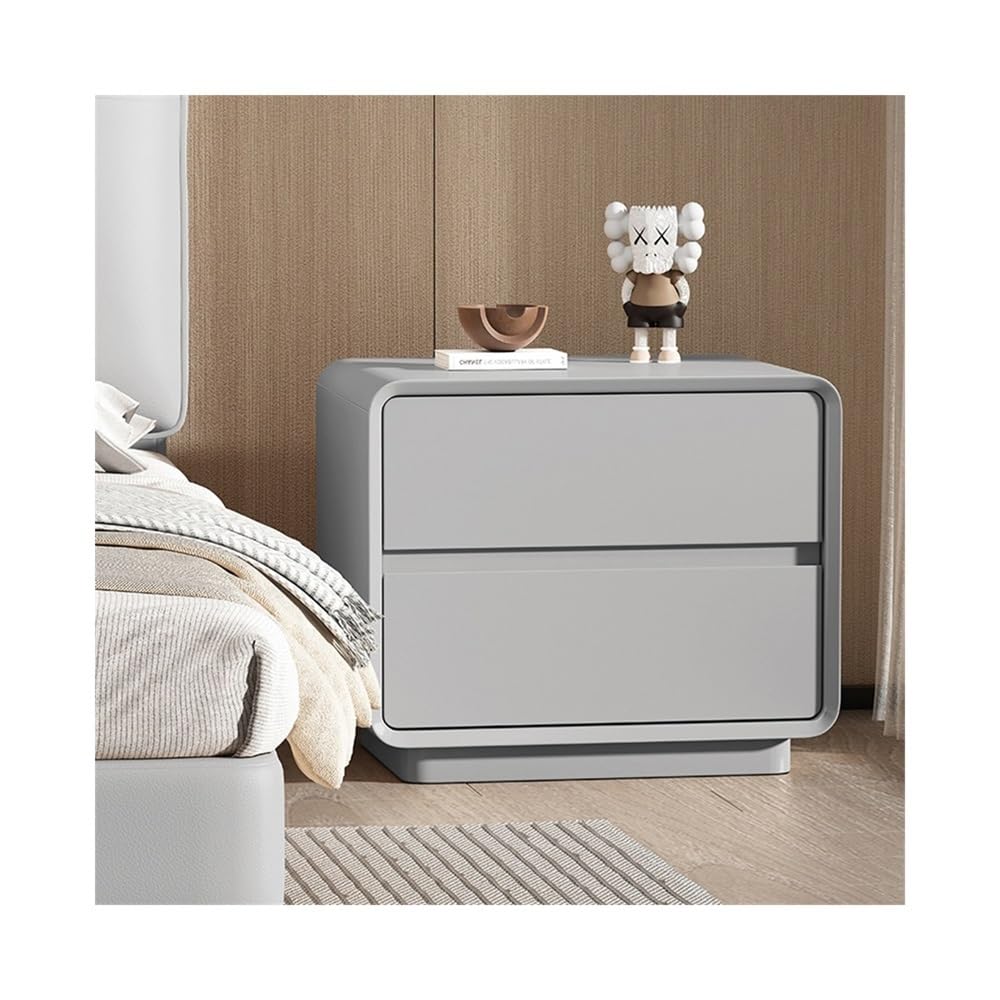 Table de chevet double maison salon chambre bureau petit meuble rangement bois gris