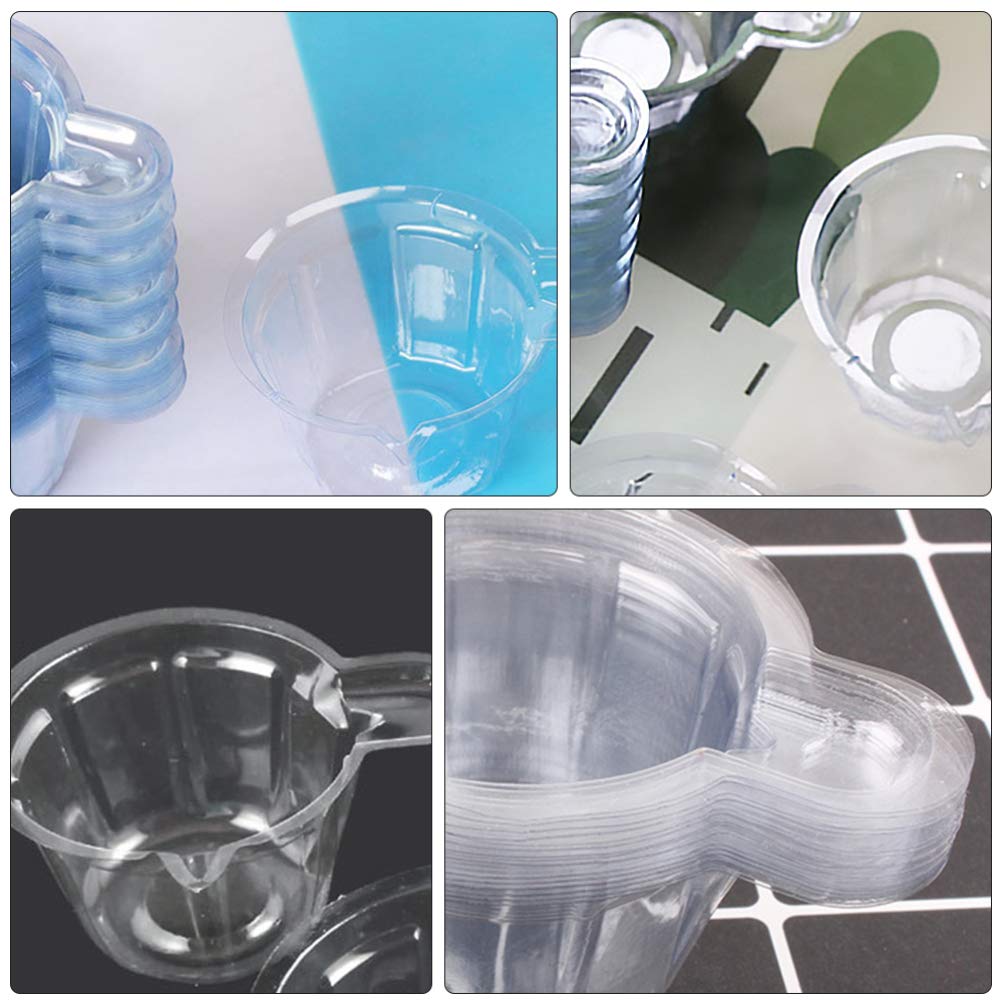 Bicchieri Di Plastica Per Miscelazione Resina Epossidica - 100 Pezzi Da 40ml, Con Beccuccio - Foto 4