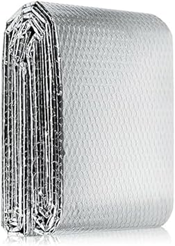 Radiator Insulation Foil 0.6m x 1.2m, Double Sided Aluminum Bubble Sheet, Double-Sided Aluminum Foil Heat Reflective Insulating Radiator Foil