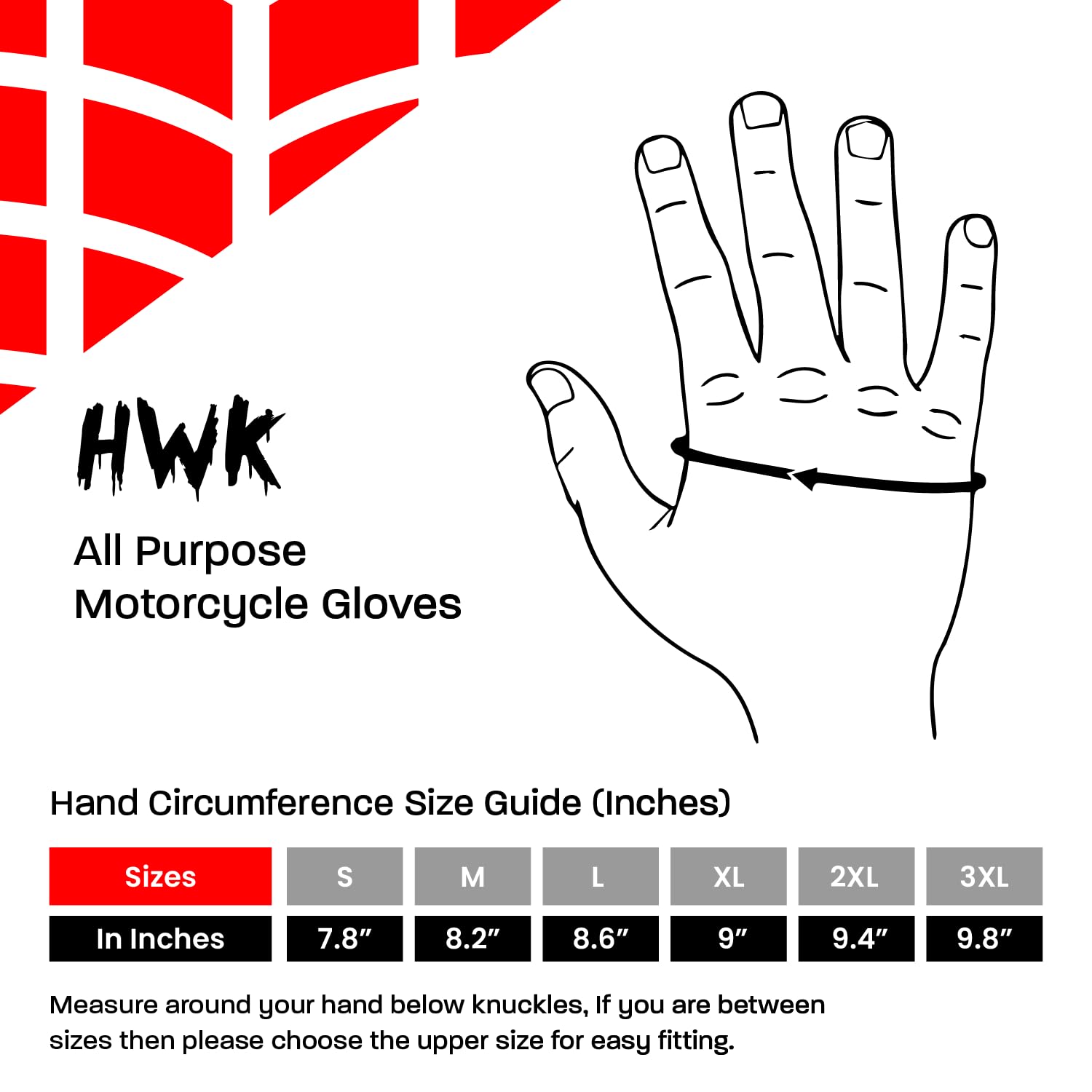 HWK Guantes de motocicleta para hombres y mujeres, motocross, conducción táctica, ciclismo, moto, carreras, guantes multiusos (negro, XL)