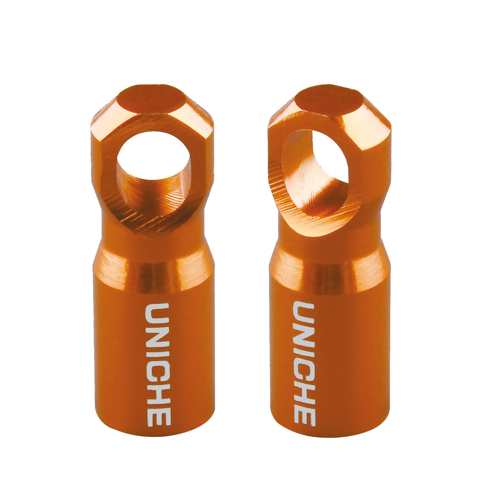 UNICHE Bicycle Presta Valve Cap with Valve Core Removing Function, Fits Presta French Valves on MTB, Road Bikes, Gravel Bikes - 2 Pack - Orange