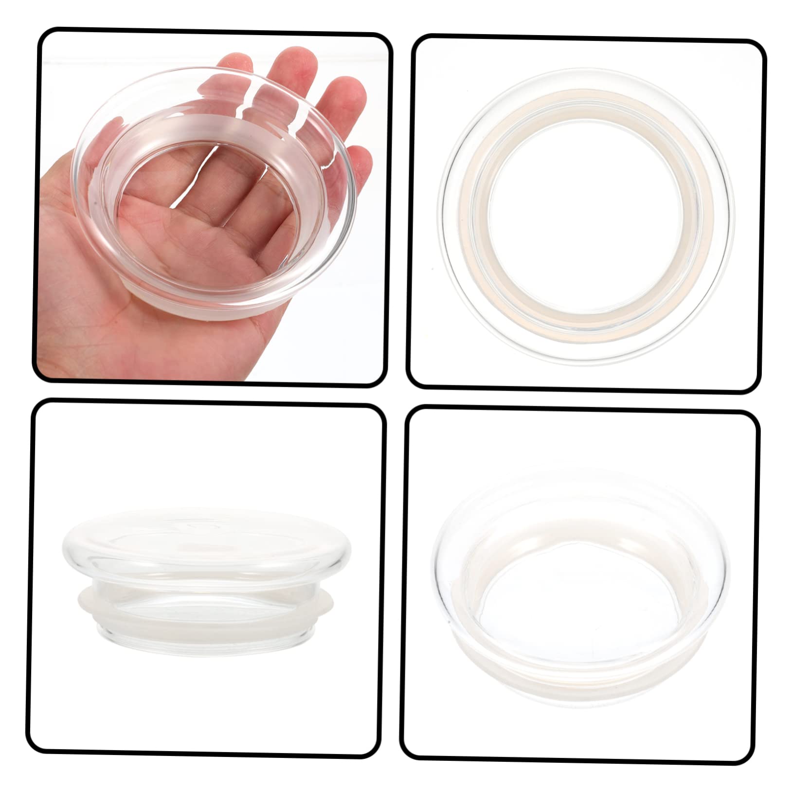 Couvercles Théière En Verre - Lot De 3 - Diamètre 8,2 Cm - Pour Théière 1000 Ml - Étanche, Facile à Nettoyer