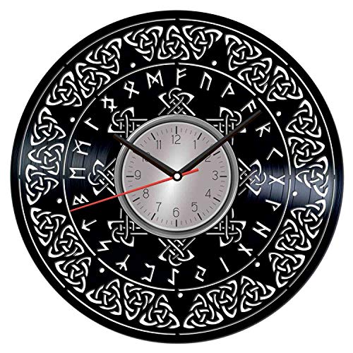 Celtic Symbol Vinyl Wall Clock - Home Decor Him Her Birthday Christmas Anniversary - Themed Clock For Home Decor - Kids Living Room Kitchen Wall Art - 12 Inches #TOP4