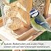 zooprinz Vogelhaus zum aufhängen – Vogelfutterspender mit stabilen Sitzstangen und Schutz-Dach für Wildvögel – witterungsbeständig und langlebig – Mit Seil
