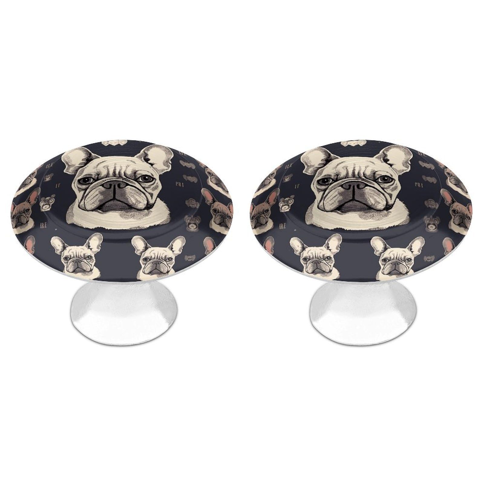 Btcowzrv Style I Love French Bulldog 2 Pack Cabinet Knobs Drawer Pulls