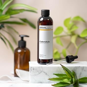 ORGANIC - CALENDULA Infused Oil - 250mL - 100% Pure, Natural and Cosmos Certified - AROMA LABS (French Brand)