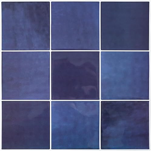 Azulejo protector contra salpicaduras para cocina, despegar y pegar, adhesivo azul oscuro para despegar y pegar, en azulejos de pared para baño y