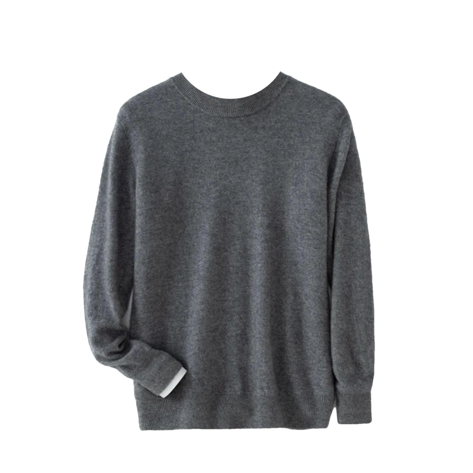 Men's Winter Sweater Cashmere Knitted Pullover Round Neck Inner Bottoming Shirt