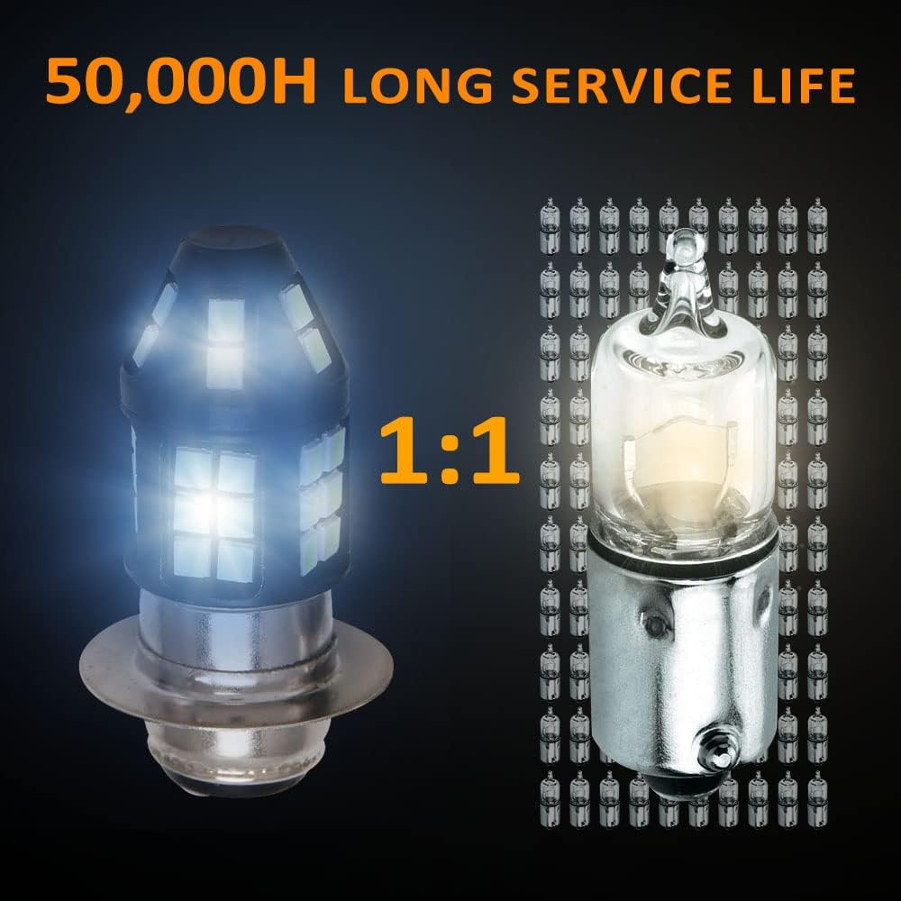 Par De Bombillas LED HB4 (9006) Para Honda Rancher Foreman - Luz Alta, 1800LM, 8000K, Color Azul Hielo
