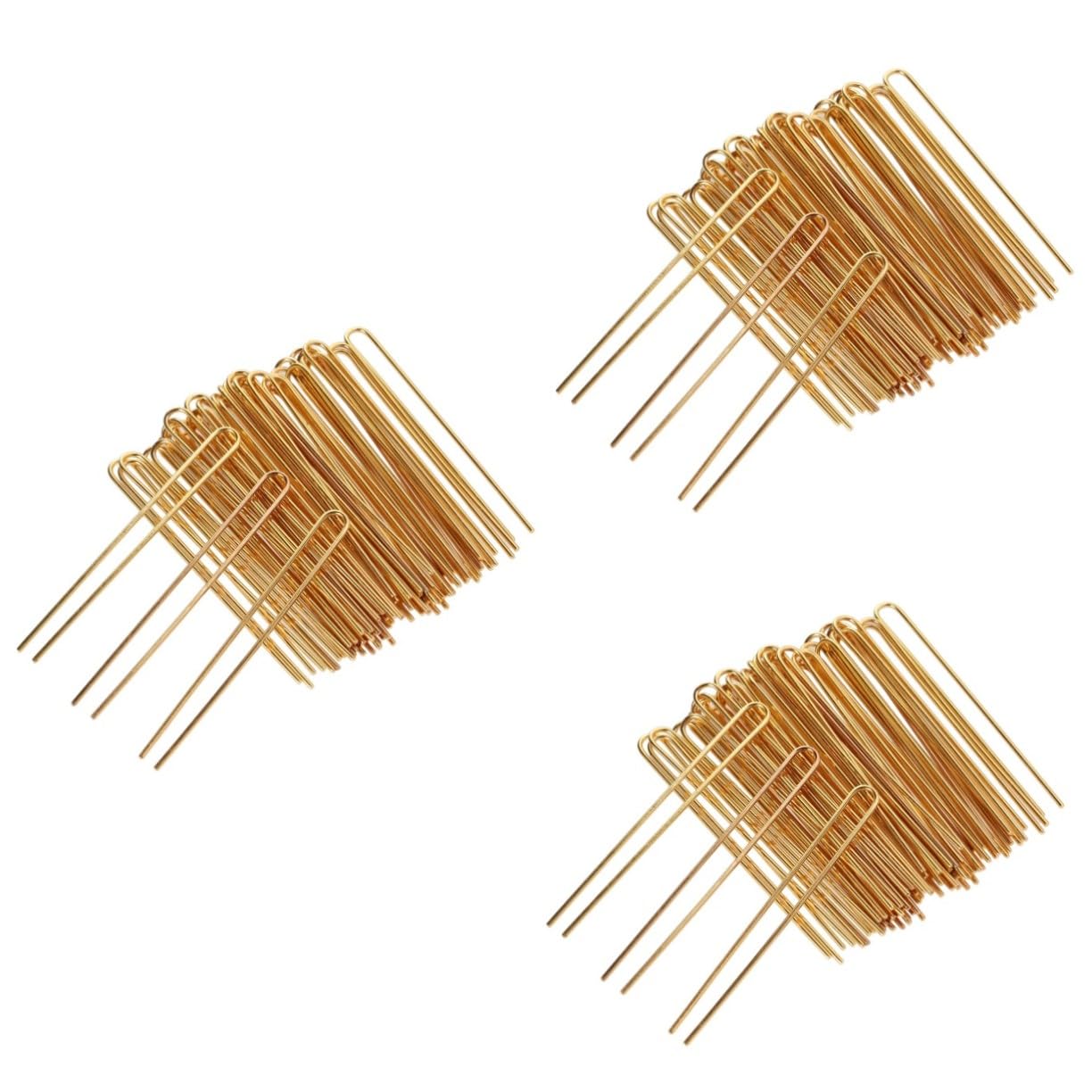 Épingles cheveux forme de U dorées 150 pièces pour chignons - 8