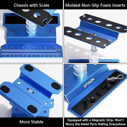 Miniatura 5 de Soporte de coche RC Soporte de trabajo RC Soporte de trabajo de reparación de automóvil con kit de destornillador RC Tornillos Palet para 18 110 112