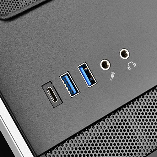 SilverStone SST-LD01B Lucid Mini Tower Micro ATX Custodia per computer, alta prestazione del flusso d'aria silenzioso, 3x vetro temperato