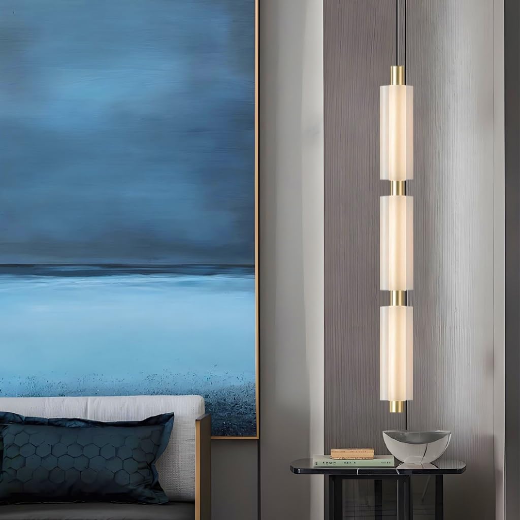 Lustres suspendus LED hauteur réglable à lumière chaude en acrylique