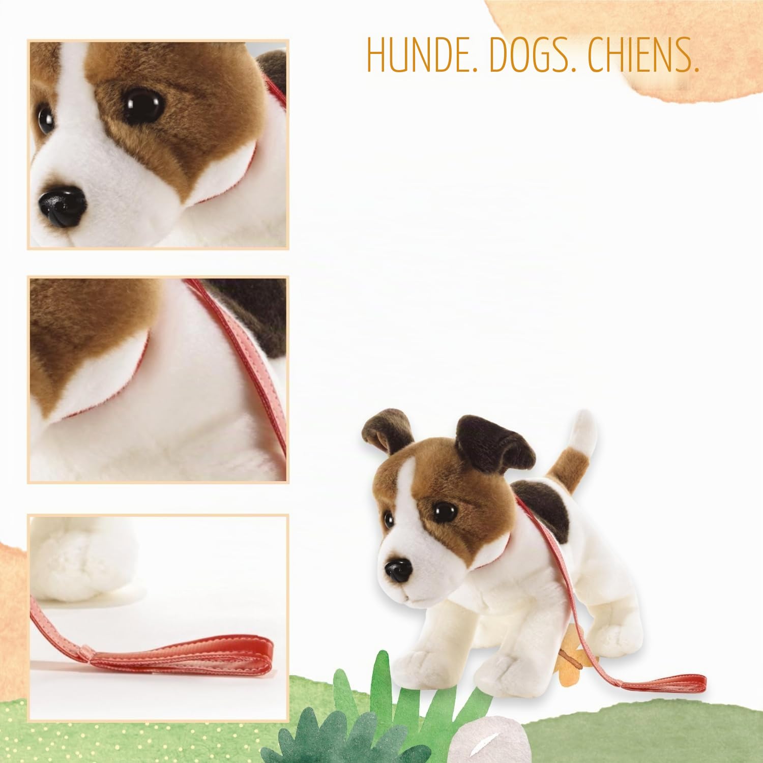 Plüsch & Company 15782 "Hunde Milo JRT mit Leine Plüsch Spielzeug, 32 cm