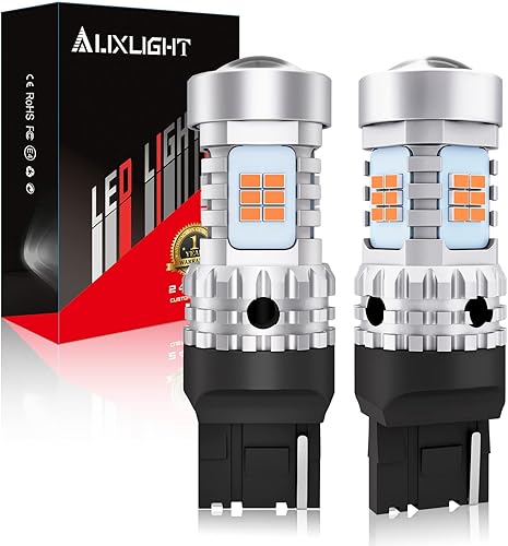 Miniatura 1 de AUXLIGHT Bombillas LED 7440 T20 extremadamente brillantes 7440NA 7441 W21W WY21W 992 Canbus reemplazo libre de errores para luces direccionales,