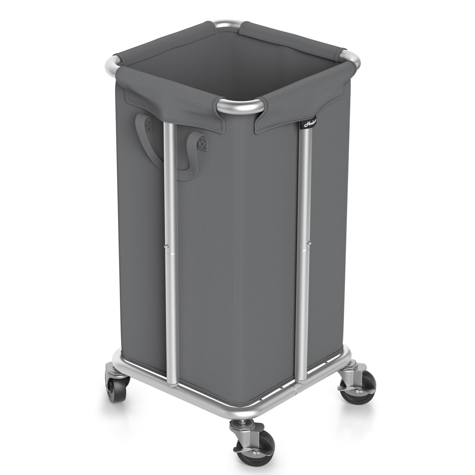 Hodonas 115L Laundry Basket with Wheels, 30 Gal. Rolling Laundry Hamper, Removable and Machine Washable Liner, Steel Frame, Tall Laundry Cart for Laundry Room, Bedroom, Bathroom, Dorm Storage -Gray