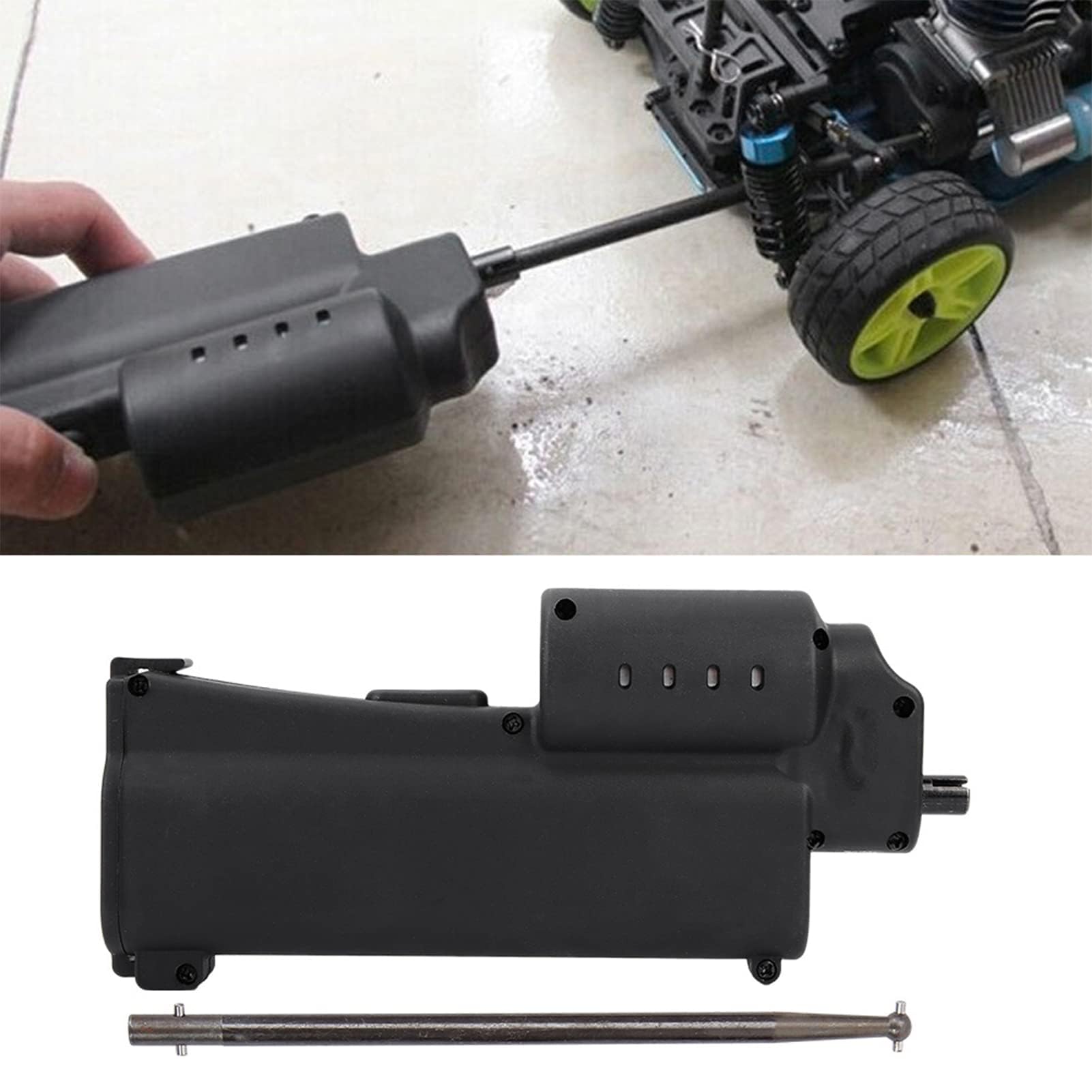 RiToEasysports Arrancador RC, Portátil y Fácil de Usar Arrancador Eléctrico para Modelos Teledirigidos 1/10, Manual y Eléctrico para Aficionados de RC en Carreras, Exterior y Reparaciones Rápidas