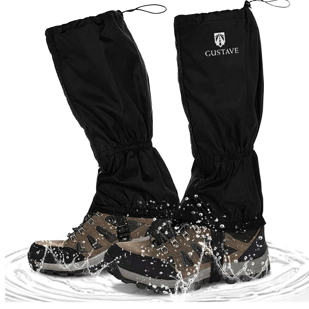 GUSTAVE® Gaiters for Hiking, Climbing, Leggings, Trekking, Waterproof Windproof Sandproof Adults Hiking Gaiters, with Secure Fasten Belt Adjustable Hiking Gaiters Lightweight Gaiters (1 Pair)-image-13