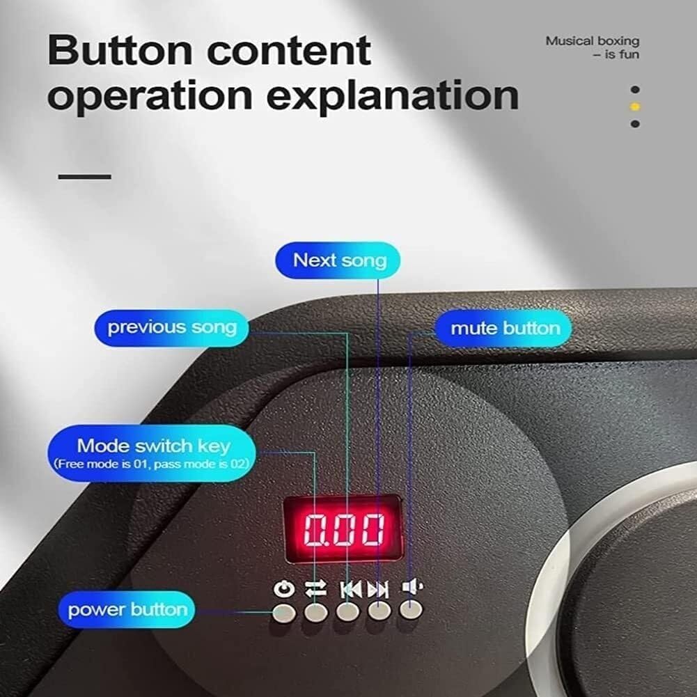 Boxing Training Machine Home Wall Mount Music Boxer ， Electronic Smart Focus Agility Training Digital Wall Target Punching Pads ，Perfect for Home Exercise and Training